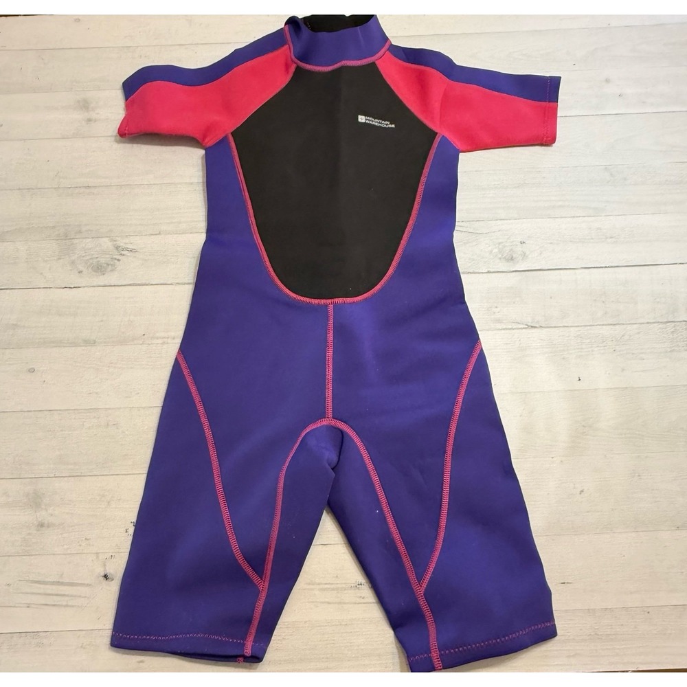 Mountain Warehouse kids Shorty Thick‎ swim  Wetsuit pink purple 11/12